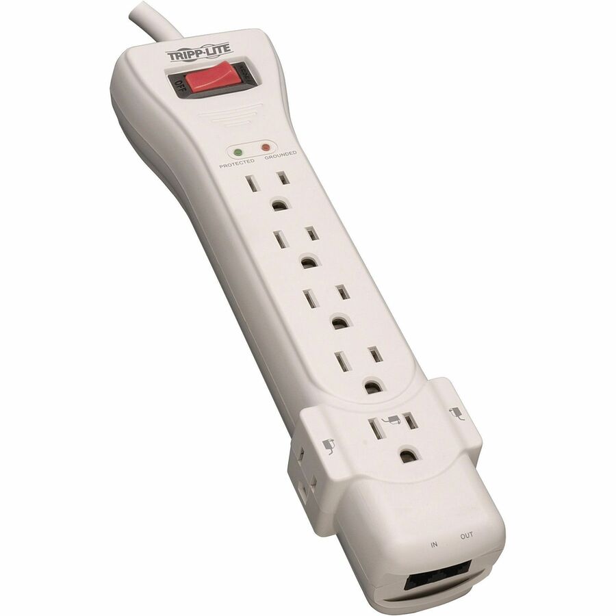 Tripp Lite by Eaton Protect It! 7-Outlet Surge Protector, 15 ft. (4.57 m) Cord, 2520 Joules, Fax/Modem Protection, RJ11 SUPER7TEL15