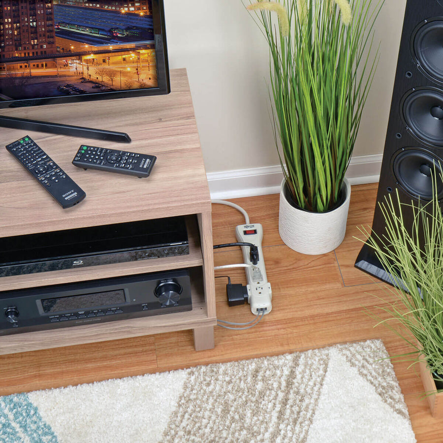 Tripp Lite by Eaton Protect It! 7-Outlet Surge Protector, 15 ft. (4.57 m) Cord, 2520 Joules, Fax/Modem Protection, RJ11 SUPER7TEL15