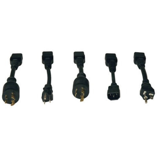 Tripp Lite by Eaton 1.9-3.8kW Single-Phase 120-240V Basic PDU, 14 Outlets (12 C13 & 2 C19), C20 with 5 Adapters, 10 ft. (3.05 m) Cord, 1U Rack-Mount PDUNV