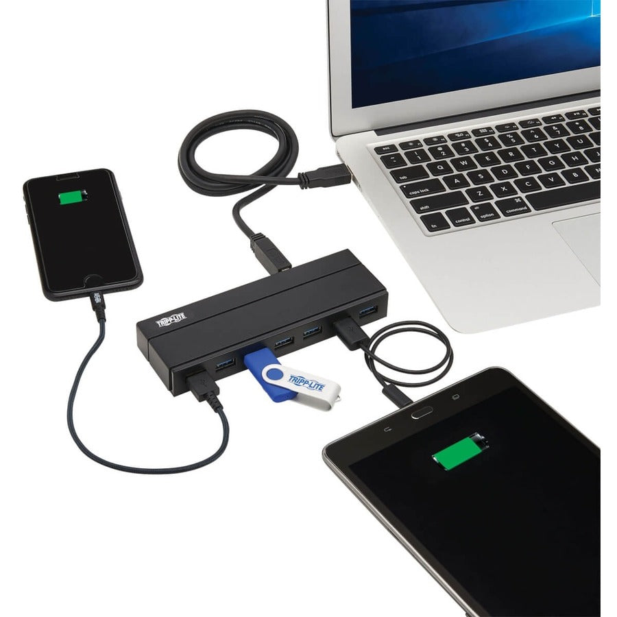 Tripp Lite by Eaton 7-Port USB 3.0 Hub SuperSpeed with Dedicated 2A USB Charging iPad Tablet U360-007
