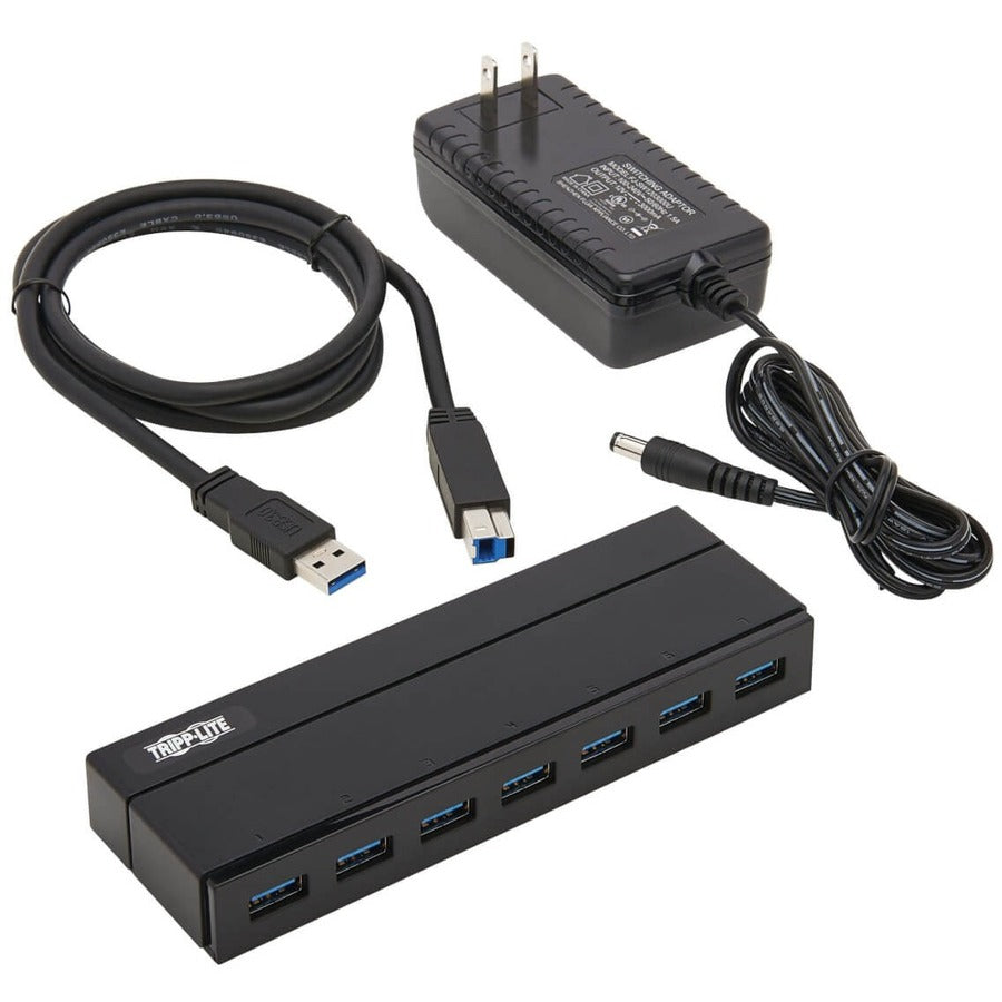 Tripp Lite by Eaton 7-Port USB 3.0 Hub SuperSpeed with Dedicated 2A USB Charging iPad Tablet U360-007