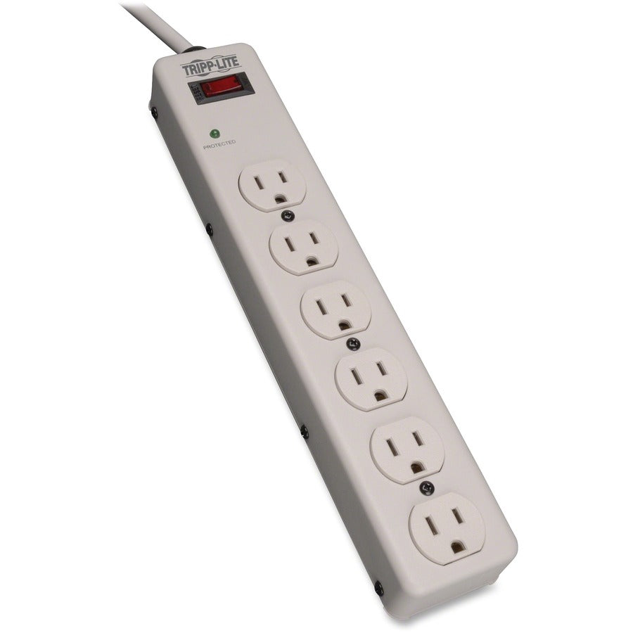 Tripp Lite by Eaton Protect It! 6-Outlet Surge Protector, 6 ft. (1.83 m) cord, 1340 Joules, Diagnostic LED TLM606HJ