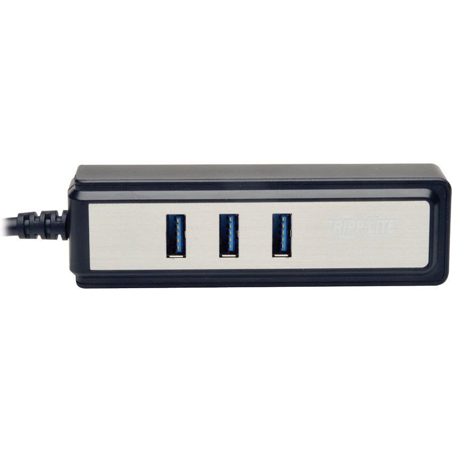 Tripp Lite by Eaton Portable 4-Port USB 3.0 Superspeed Mini Hub w/ Built In Cable U360-004-MINI
