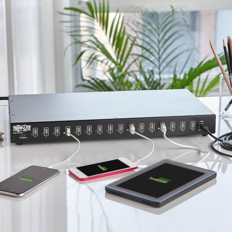 Tripp Lite by Eaton 16-Port USB Charging Station with Syncing Function - 5V 40A / 200W USB Charger Output, TAA U280-016-RM
