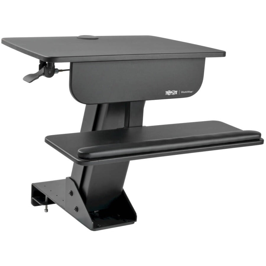 Tripp Lite by Eaton WorkWise Sit Stand Desktop Workstation Adjustable Standing Desk w/ Clamp WWSSDC