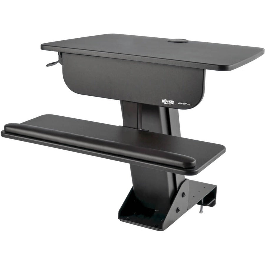 Tripp Lite by Eaton WorkWise Sit Stand Desktop Workstation Adjustable Standing Desk w/ Clamp WWSSDC