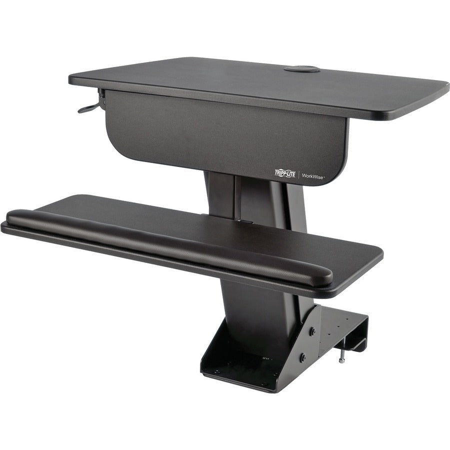Tripp Lite by Eaton WorkWise Sit Stand Desktop Workstation Adjustable Standing Desk w/ Clamp WWSSDC