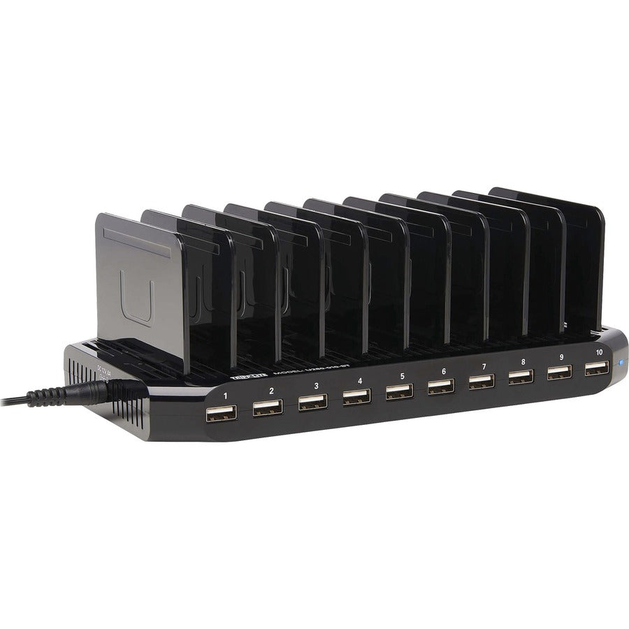 Tripp Lite by Eaton 10-Port USB Charging Station with Adjustable Storage, 12V 8A (96W) USB Charger Output U280-010-ST