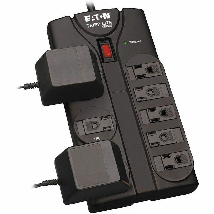Eaton Tripp Lite Series Protect It! 8-Outlet Surge Protector, 8 ft. (2.43 m) Cord, 1440 Joules, Black Housing TLP808B