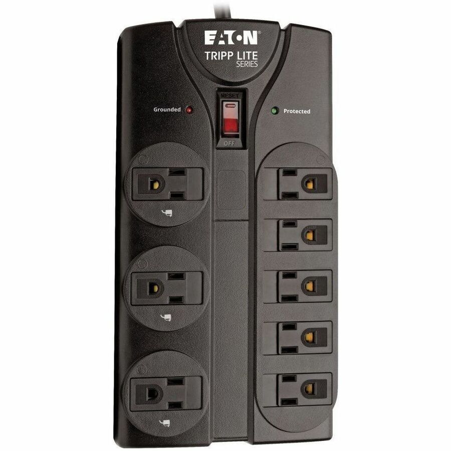Eaton Tripp Lite Series Protect It! 8-Outlet Surge Protector, 8 ft. (2.43 m) Cord, 1440 Joules, Black Housing TLP808B