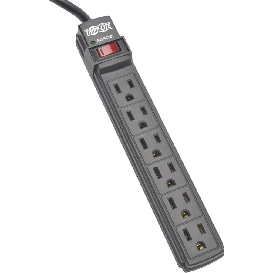 Tripp Lite by Eaton Power It! 6-Outlet Power Strip, 6 ft. (1.83 m) Cord, Black Housing PS66B