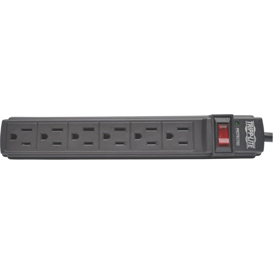 Tripp Lite by Eaton Power It! 6-Outlet Power Strip, 6 ft. (1.83 m) Cord, Black Housing PS66B