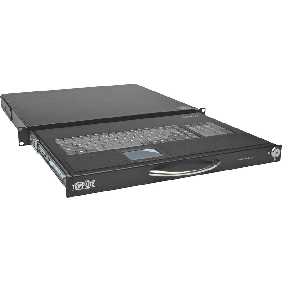 Tripp Lite by Eaton 1U Rackmount Keyboard w KVM Cable Kit for 2-Post or 4-Post Racks SRSHELFKBD