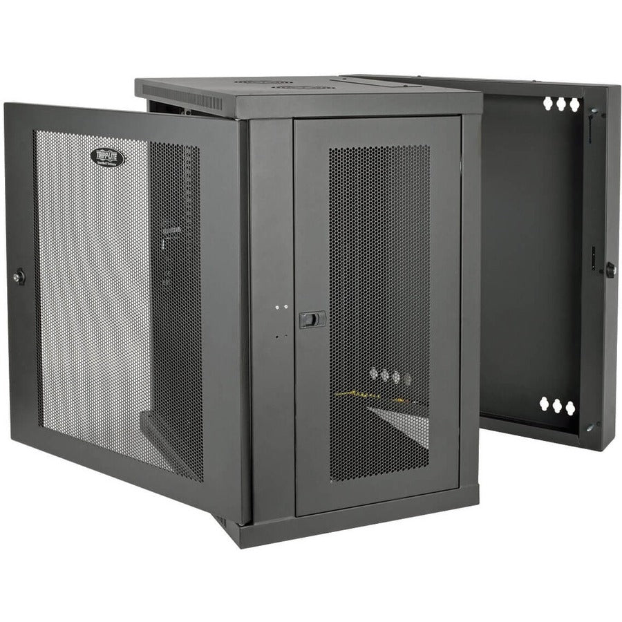 Tripp Lite by Eaton SmartRack 15U Low-Profile Switch-Depth Wall-Mount Half-Height Rack Enclosure, Hinged Back SRW15US