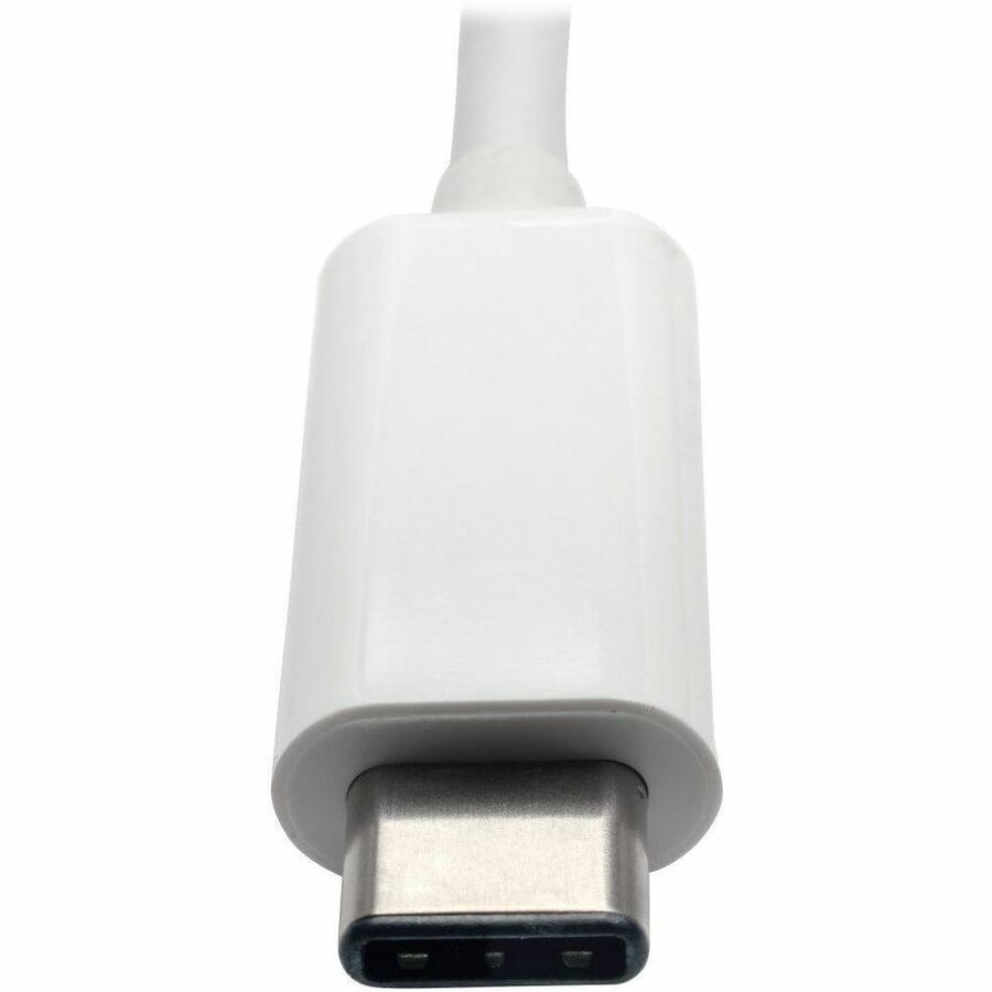 Tripp Lite by Eaton 3-Port USB 3.2 Gen 1 Hub with LAN Port and Power Delivery USB-C to 3x USB-A Ports and Gigabit Ethernet White U460-003-3AG-C