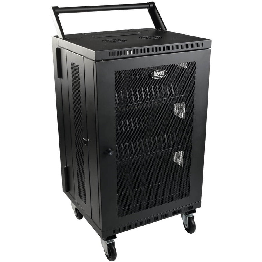 Tripp Lite by Eaton Mobile Cart Conversion Kit with Handle, Casters and Power Cord Manager for Tablet/Chromebook Charging Stations CSHANDLEKIT