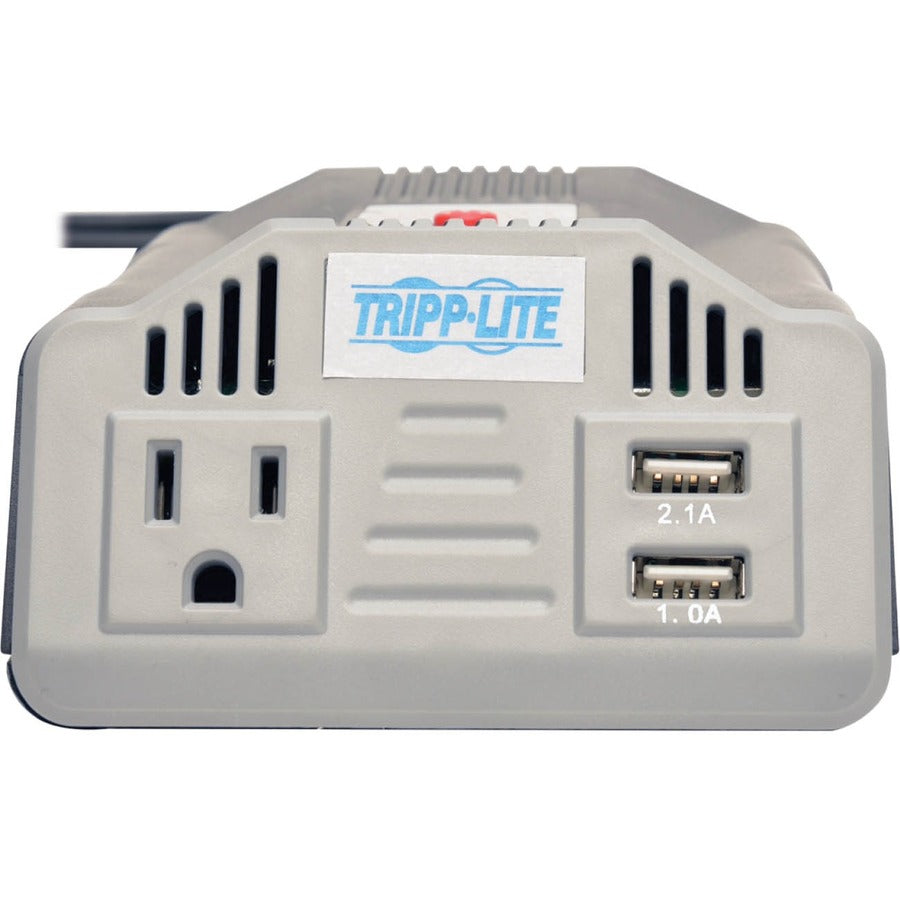 Tripp Lite by Eaton 200W PowerVerter Ultra-Compact Car Inverter with Outlet and 2 USB Charging Ports PV200USB
