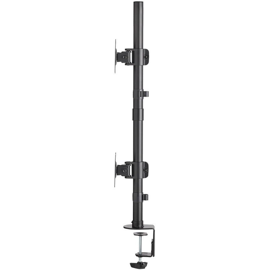 Tripp Lite by Eaton Dual Vertical Flat-Screen Desk Mount Monitor Stand Clamp Swivel Tilt 15" to 27" Flat Screen Displays DDR1527SDC