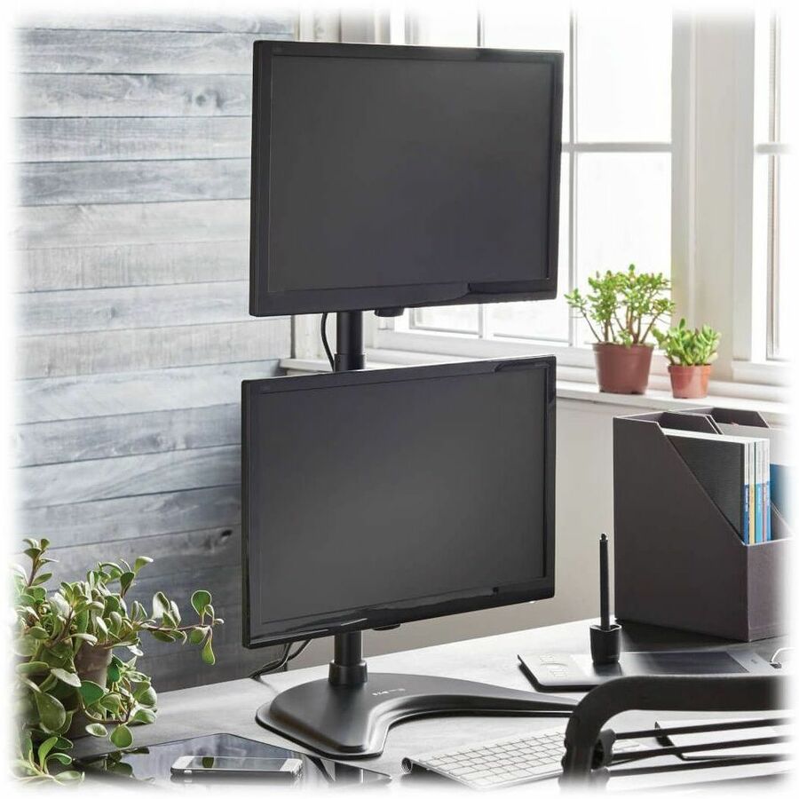 Tripp Lite by Eaton Dual Vertical Flat-Screen Desk Mount Monitor Stand Clamp Swivel Tilt 15" to 27" Flat Screen Displays DDR1527SDC