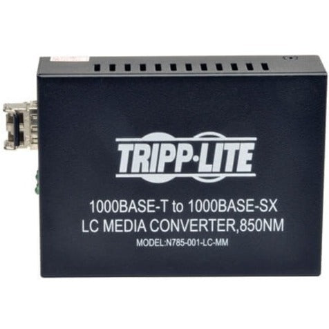 Tripp Lite by Eaton 10/100/1000 LC Multimode Fiber to Ethernet Media Converter, 550M, 850nm N785-001-LC-MM