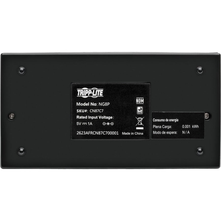 Tripp Lite by Eaton 8-Port Gigabit Ethernet Switch Desktop RJ45 Unmanaged Switch 10/100/1000 Mbps NG8P