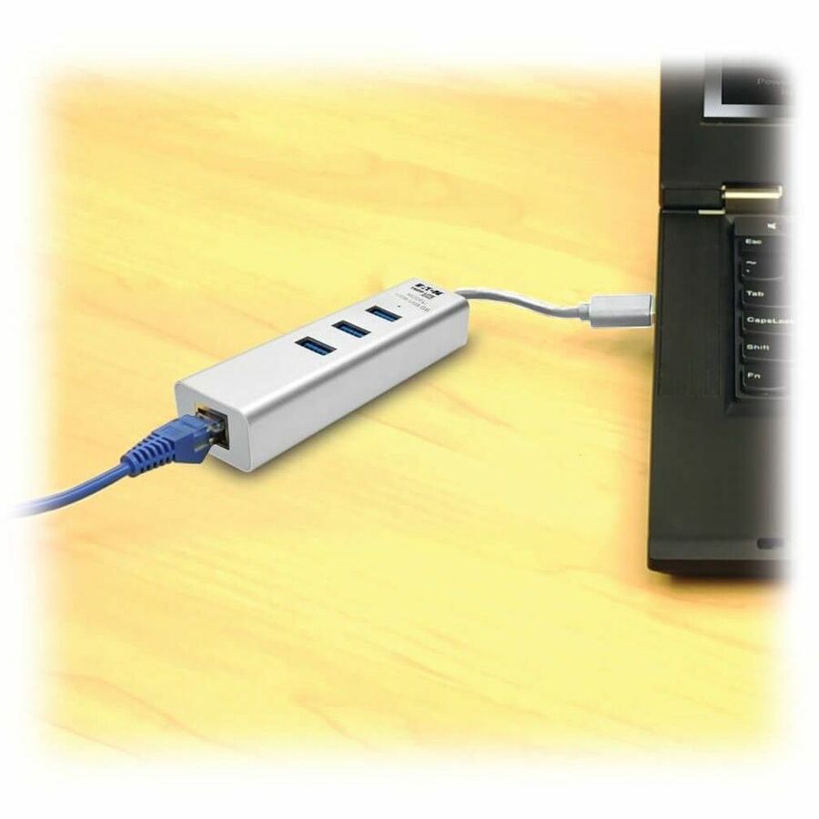 Tripp Lite by Eaton USB 3.0 SuperSpeed to Gigabit Ethernet NIC Network Adapter with 3 Port USB 3.0 Hub U336-U03-GB