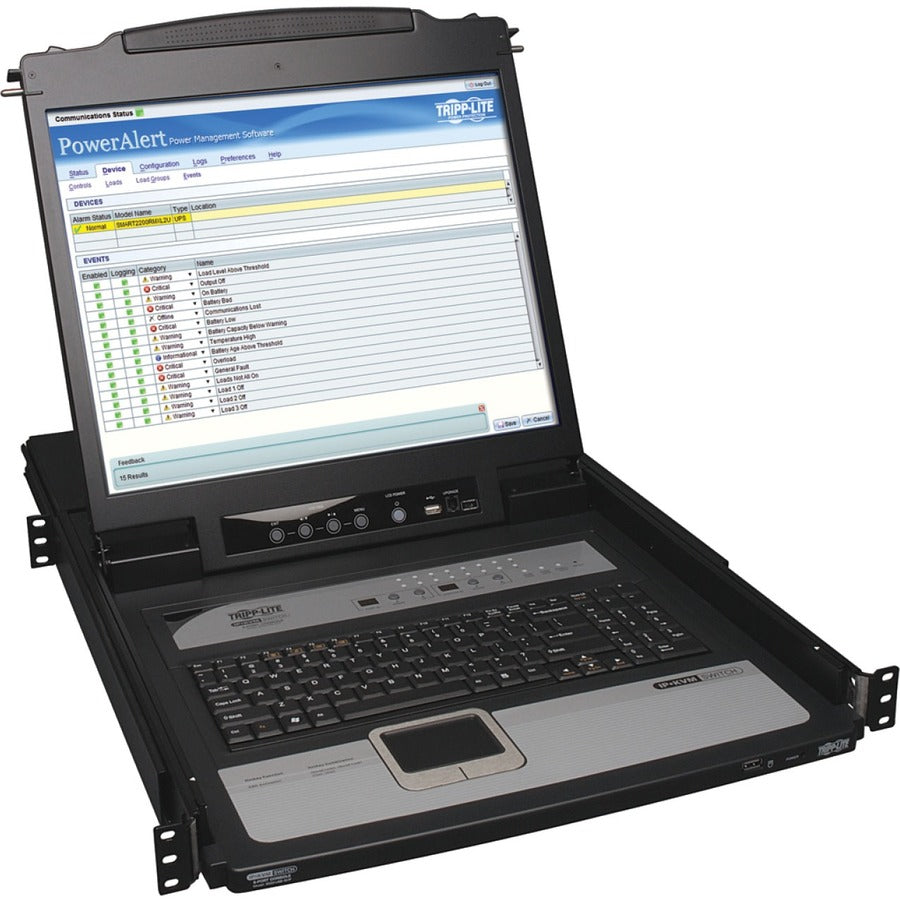 Tripp Lite by Eaton NetDirector 16-Port 1U Rack-Mount Console IP KVM Switch with 19 in. LCD B020-U16-19-IP