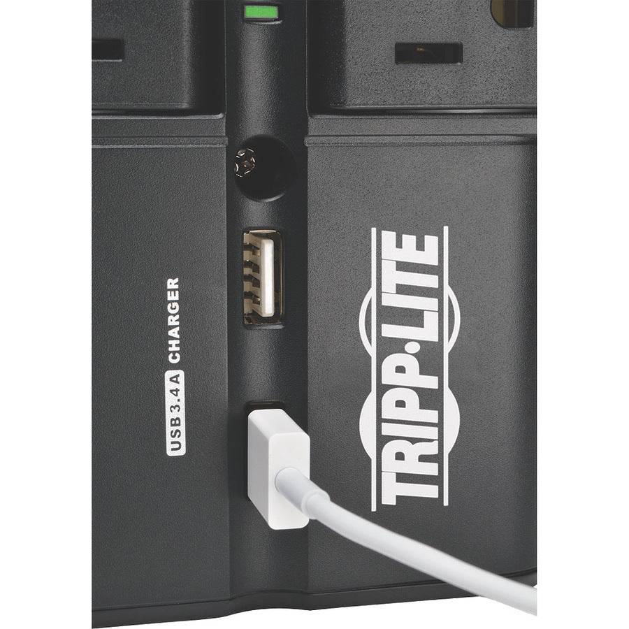 Tripp Lite by Eaton Protect It! Surge Protector with 4 Rotatable Outlets, Direct Plug-In, 1080 Joules, 3.4A USB Charger SK40RUSBB