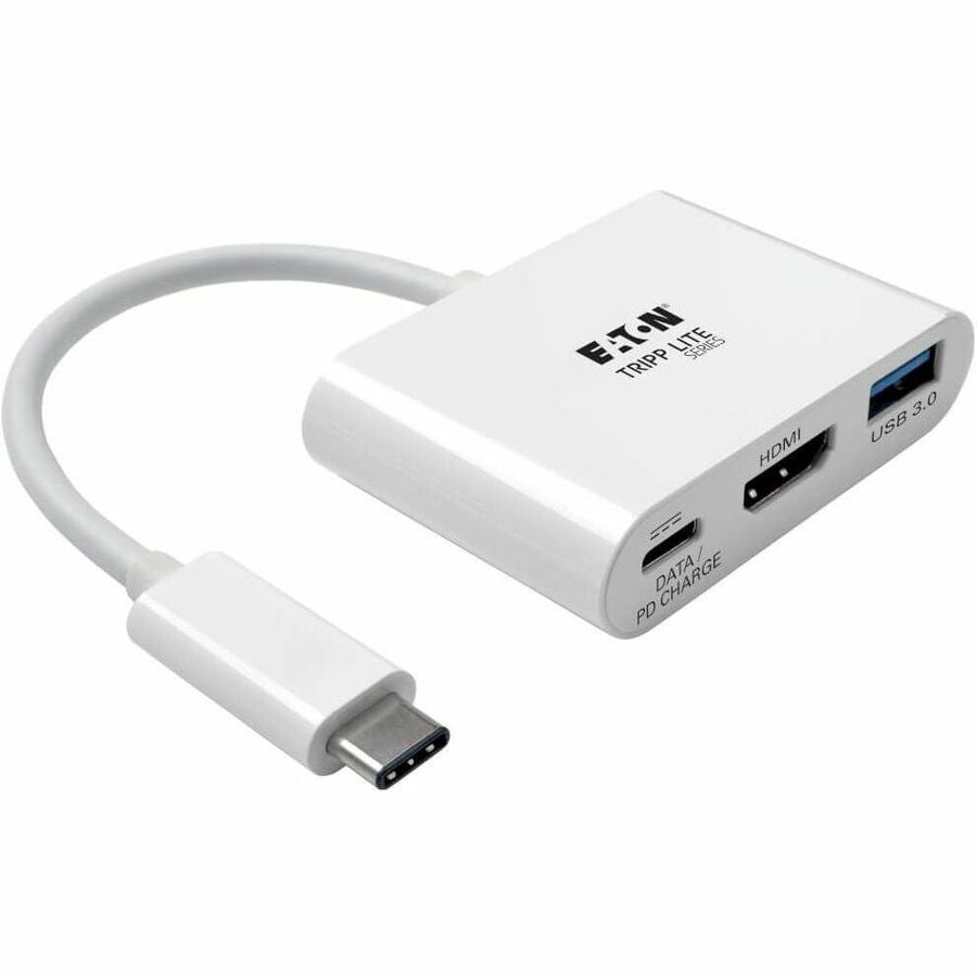 Tripp Lite by Eaton USB C to HDMI Multiport Video Adapter Converter 4K x 2Kw/ USB-A Hub, & USB-C PD Charging, Thunderbolt 3 Compatible, USB Type C to HDMI, USB-C to HDMI, USB Type-C to HDMI U444-06N-H4U-C