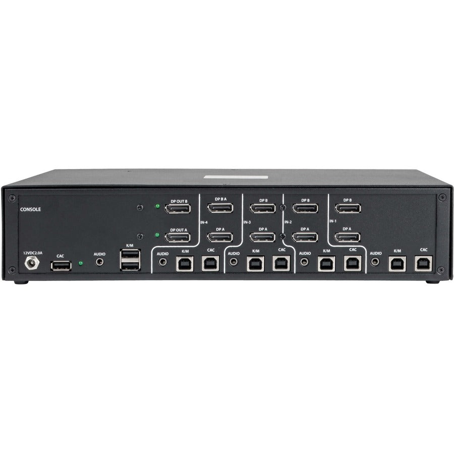 Tripp Lite by Eaton Secure KVM Switch, 4-Port, Dual Monitor, DisplayPort to DisplayPort, 4K, NIAP PP3.0, Audio, CAC, TAA B002-DP2AC4