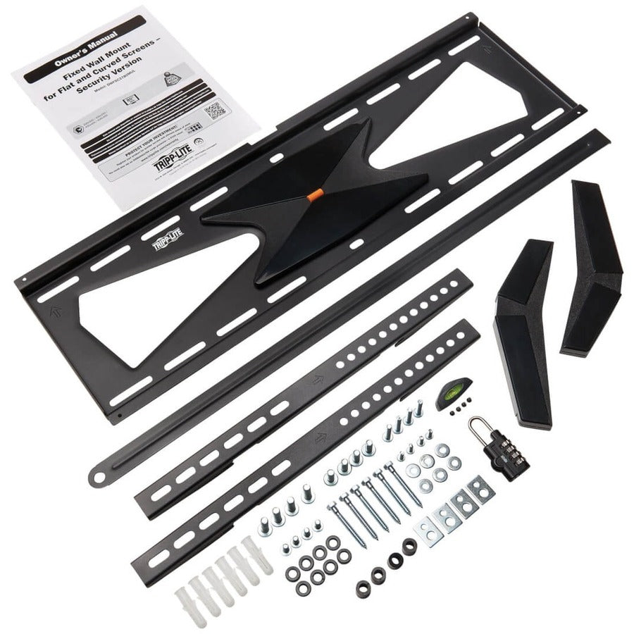 Tripp Lite by Eaton Heavy-Duty Fixed Security TV Wall Mount for 37-80" Televisions & Monitors - Flat/Curved, UL Certified DWFSC3780MUL