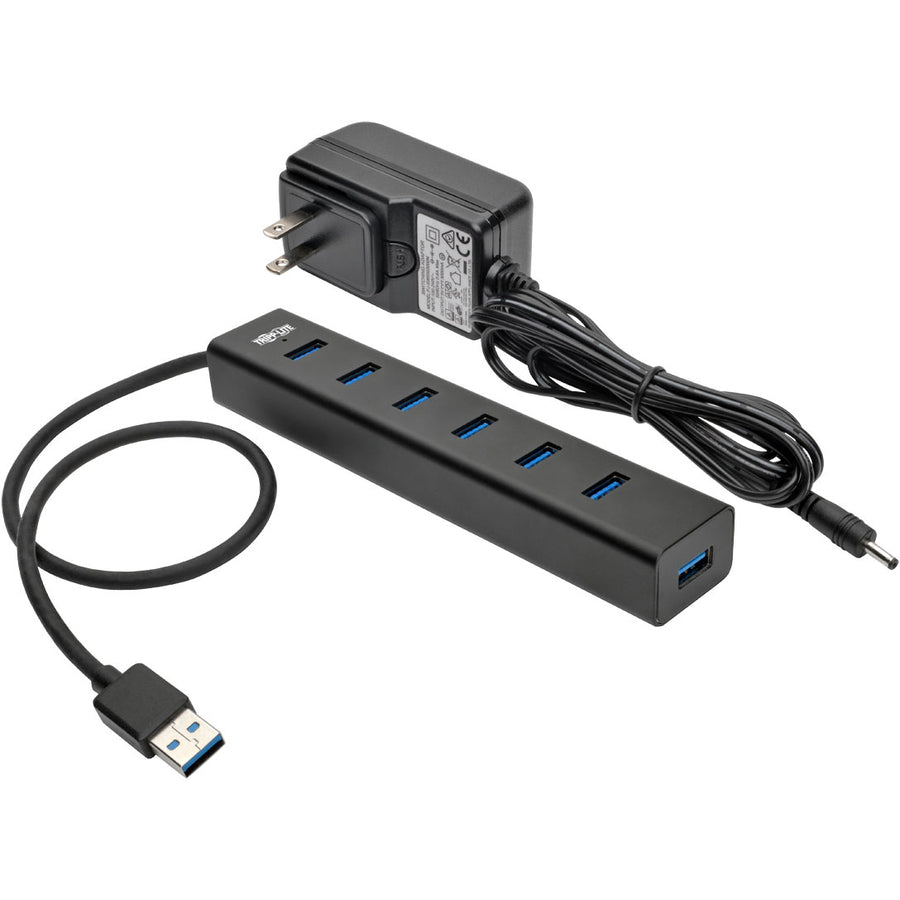 Tripp Lite by Eaton 7-Port USB 3.0 SuperSpeed Hub / Splitter Portable Mini Aluminum 5 Gbps U360-007-AL