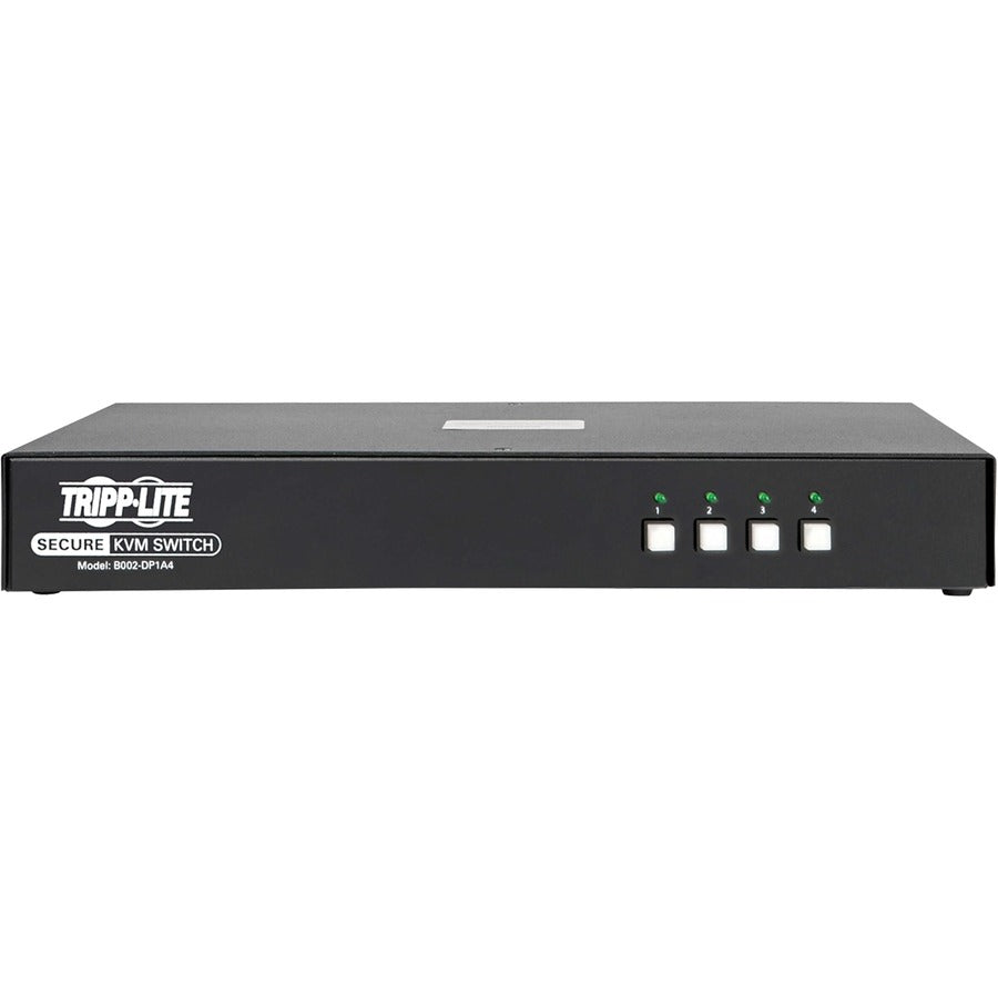 Tripp Lite by Eaton Secure KVM Switch, 4-Port, DisplayPort to DisplayPort, 4K, NIAP PP3.0 Certified, Audio, Single Monitor, TAA B002-DP1A4