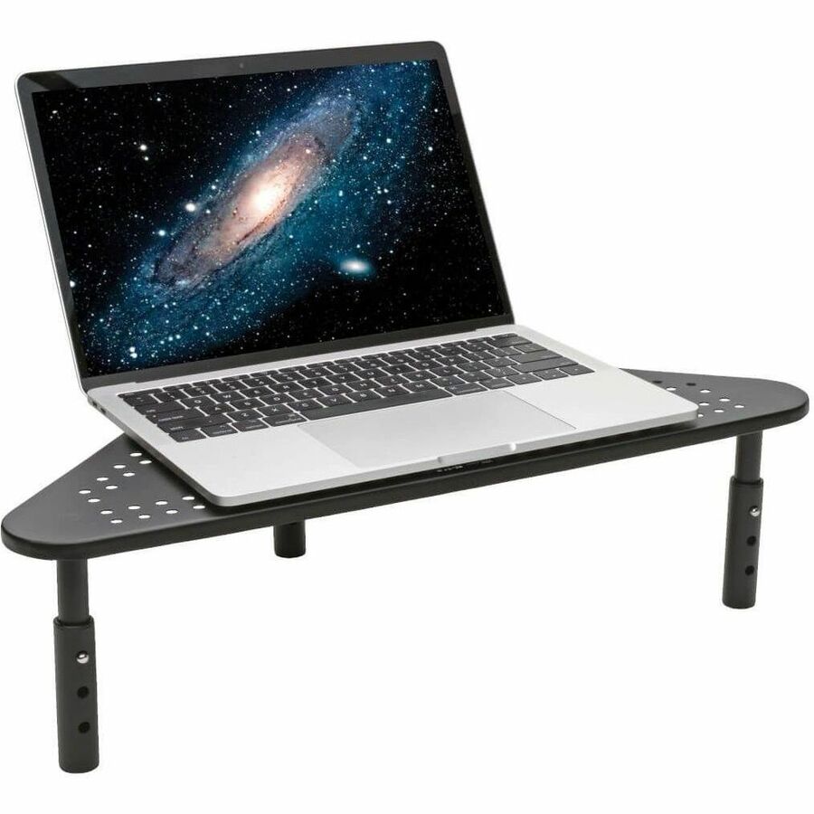 Tripp Lite by Eaton Monitor Riser for Desk, 12 x 20 in. - Height Adjustable, Corner, Metal, Black MR1220M