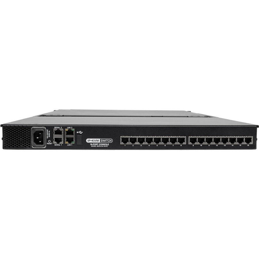 Tripp Lite by Eaton NetCommander 16-Port Cat5 KVM over IP Switch - 19 in. LCD, 2 Remote + 1 Local User, 1U Rack-Mount B070-016-19-IP2