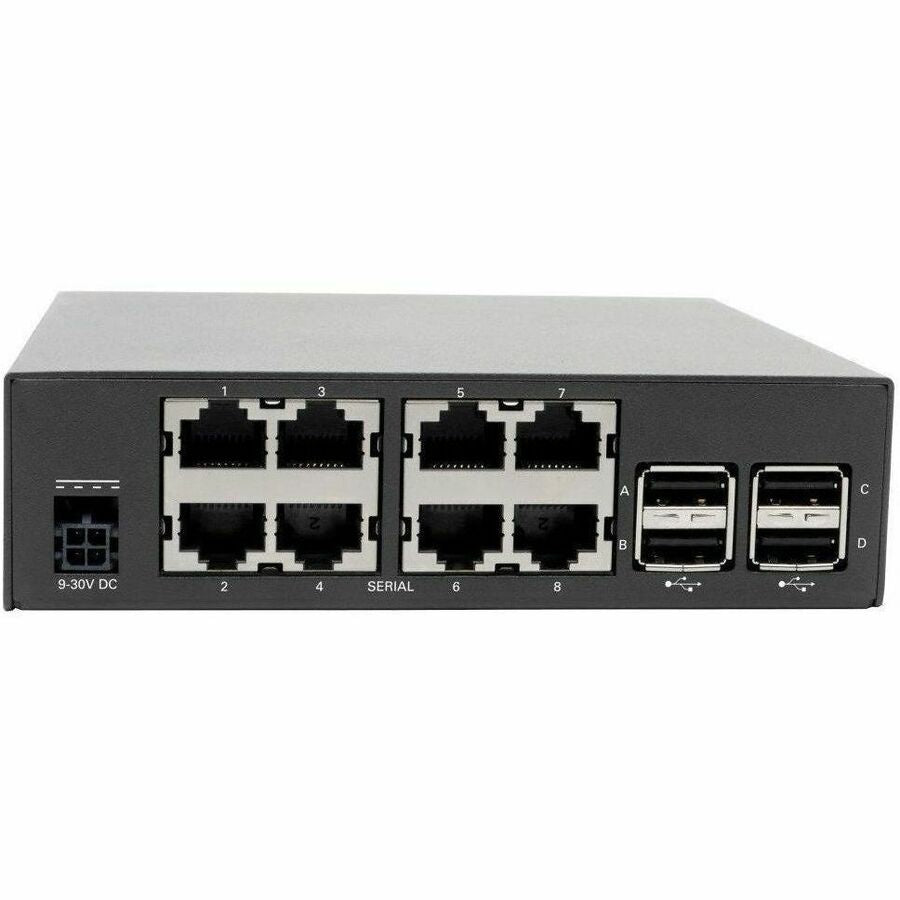 Tripp Lite by Eaton 8-Port Console Server with Built-In Modem, Dual GbE NIC, 4Gb Flash and Dual SFP B093-008-2E4U-M