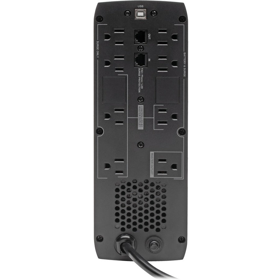 Tripp Lite by Eaton Line-Interactive UPS with USB and 8 Outlets - 120V, 1000VA, 600W, 50/60 Hz, AVR, ECO Series - Battery Backup ECO1000LCD