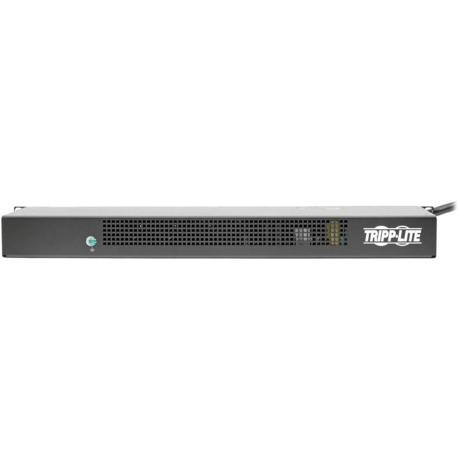 Tripp Lite by Eaton 1.9kW Single-Phase Switched PDU, LX Interface, 120V Outlets (8 5-15/20R), NEMA L5-20P/5-20P input, 12 ft. (3.66 m) Cord, 1U Rack, TAA PDUMH20NET2LX