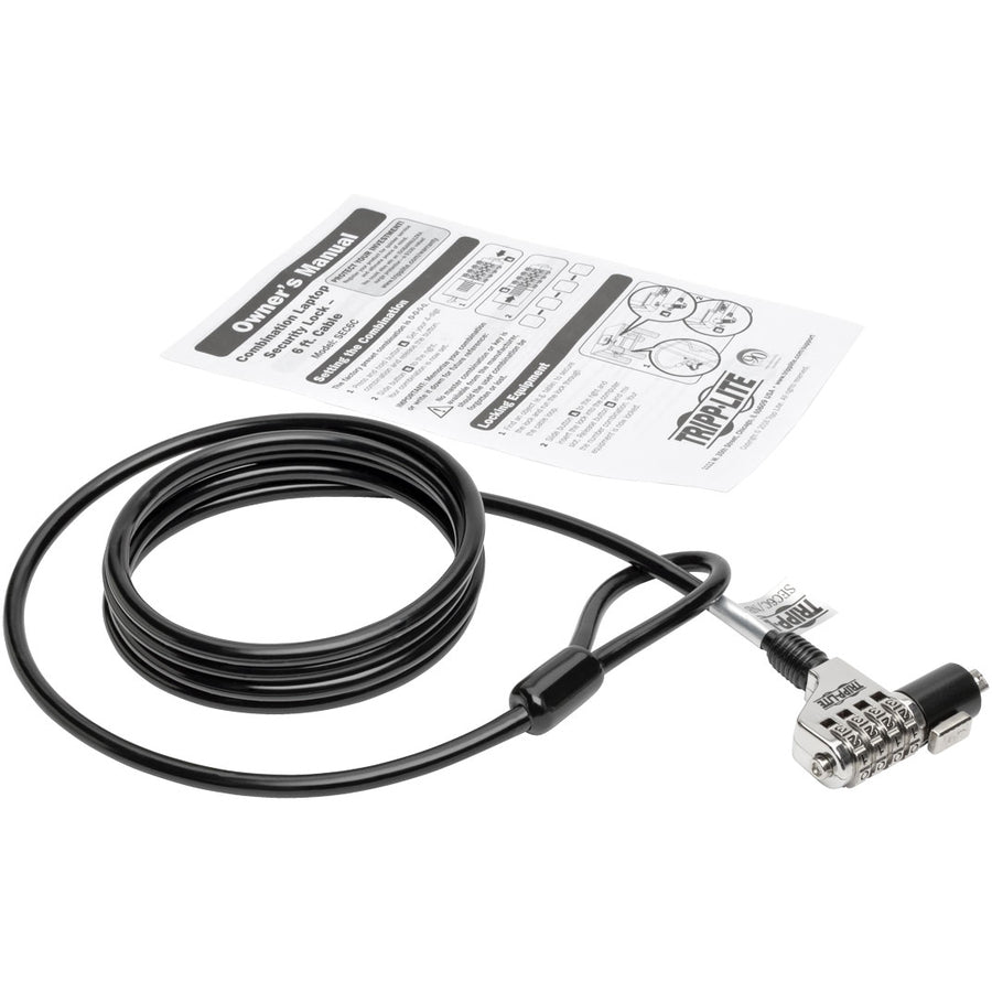 Tripp Lite by Eaton Security Lock for Laptops and Peripherals, 4-Digit Combination, 6 ft. (1.83 m) Cable SEC6C