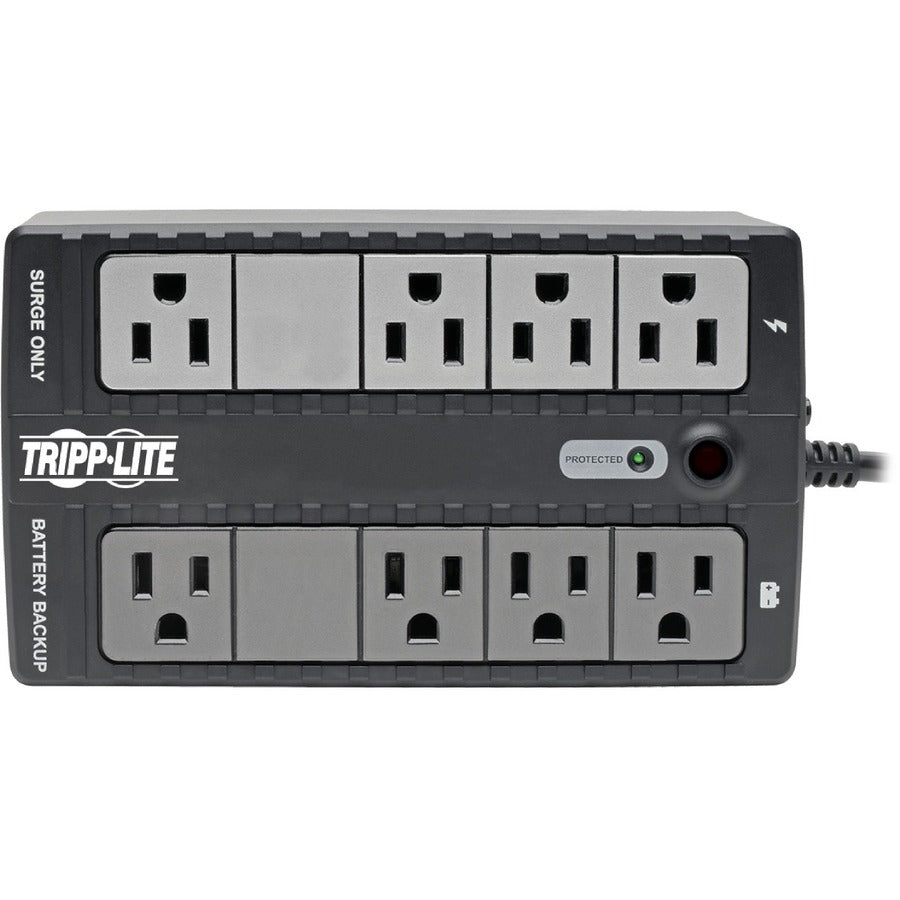 Tripp Lite by Eaton Standby UPS 450VA 255W - 8 5-15R Outlets, 120V, 50/60 Hz, 5-15P Plug, Desktop/Wall Mount - Battery Backup BC450