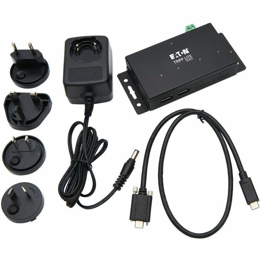 Tripp Lite by Eaton Industrial 4-Port USB-C Hub - USB 3.x Gen 2 (10Gbps), 2x USB-A & 2x USB-C Ports, 15 kV ESD Immunity U460-2A2C-IND