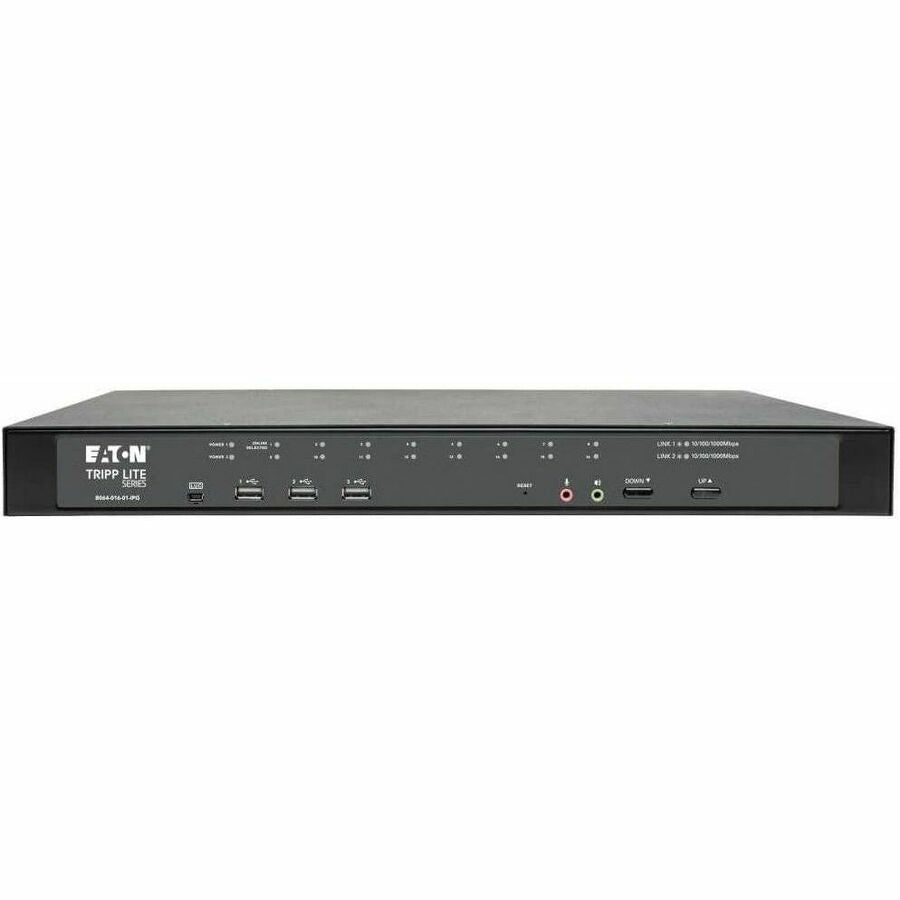 Tripp Lite by Eaton NetDirector 16-Port Cat5 KVM over IP Switch - Virtual Media, 1 Remote + 1 Local User, 1U Rack-Mount, TAA B064-016-01-IPG