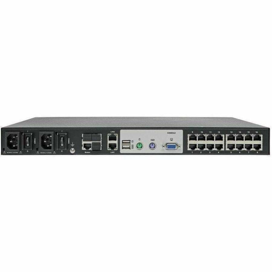Tripp Lite by Eaton NetDirector 16-Port Cat5 KVM over IP Switch - Virtual Media, 1 Remote + 1 Local User, 1U Rack-Mount, TAA B064-016-01-IPG