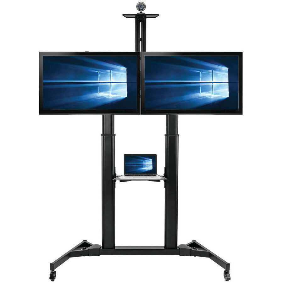 Eaton Tripp Lite Series Rolling Dual-Screen TV/Monitor Cart - For Two 35" to 45" TVs and Monitors, Side-by-Side Mounting DMCSD3545M