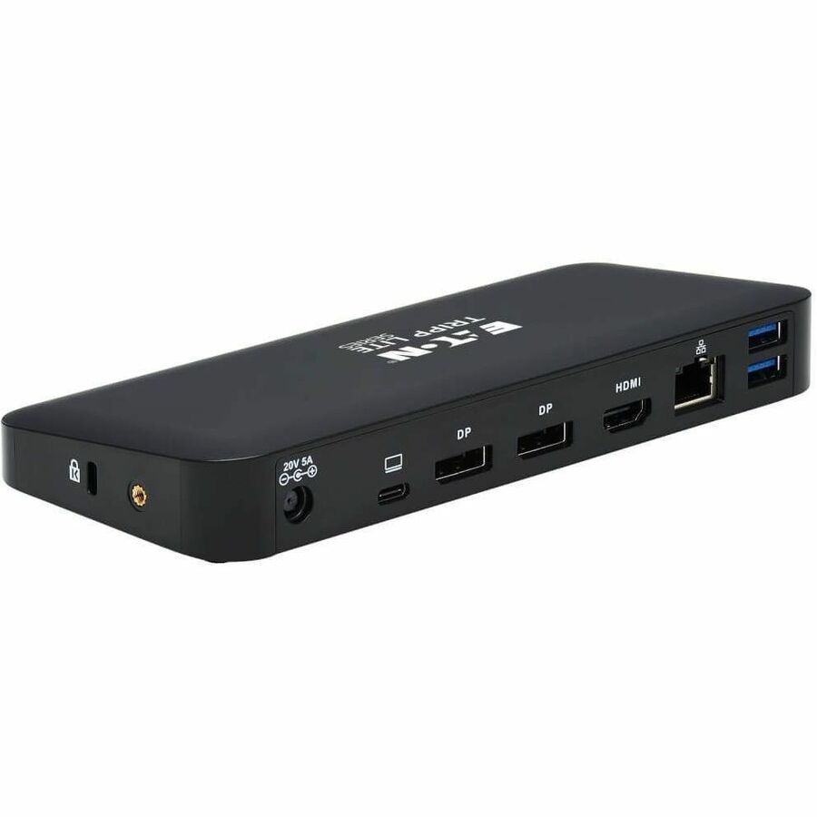 Tripp Lite by Eaton USB-C Dock, Triple Display - 4K 60 Hz HDMI/DisplayPort, USB 3.x Gen 2 (10Gbps), USB-A/USB-C Hub, GbE, 85W PD Charging, Black U442-DOCK8-B