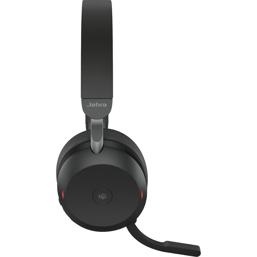 Jabra Evolve2 75 Wireless On-ear Stereo Headset - USB-C - For MS Teams - Black - Binaural - Ear-cup - 3000 cm - Bluetooth - 20 Hz to 20 kHz - MEMS Technology Microphone - Noise Cancelling 27599-999-899