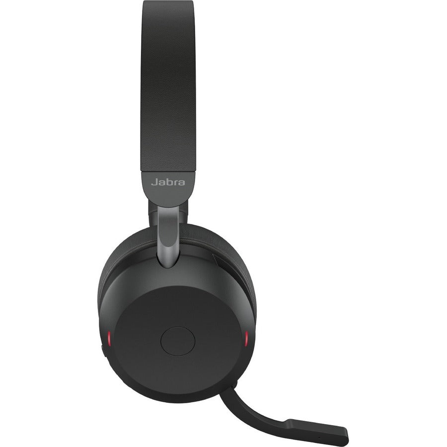Jabra Evolve2 75 Wireless On-ear Stereo Headset - USB-A - Unified Communication - Black - Binaural - Ear-cup - 3000 cm - Bluetooth - 20 Hz to 20 kHz - MEMS Technology Microphone - Noise Cancelling 27599-989-999