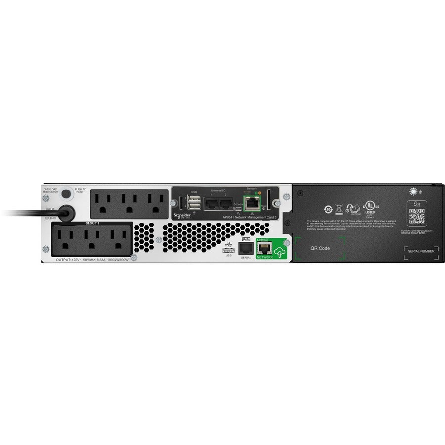 APC by Schneider Electric Smart-UPS 1000VA Rack-mountable UPS SMTL1000RM2UCNC