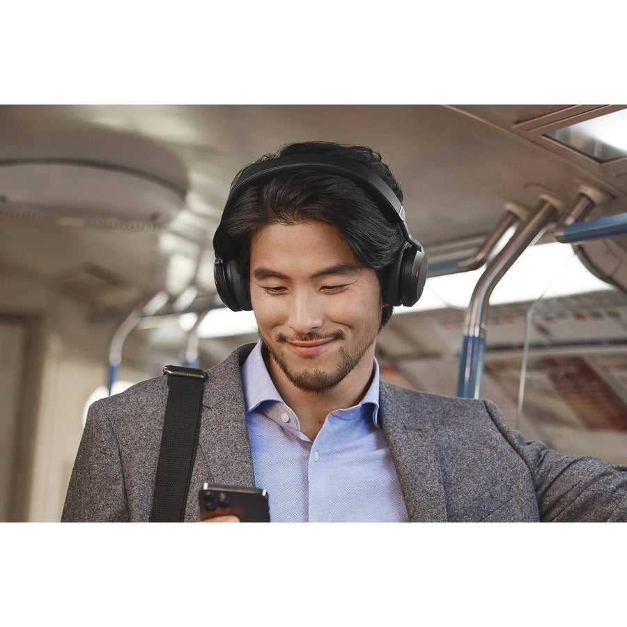 Jabra Evolve2 75 Wireless On-ear Stereo Headset - USB-A - For MS Teams - Black - Binaural - Ear-cup - 3000 cm - Bluetooth - 20 Hz to 20 kHz - MEMS Technology Microphone - Noise Cancelling 27599-999-999