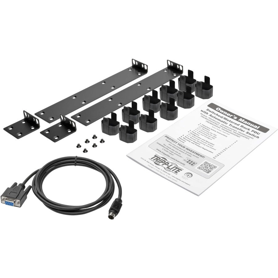 Tripp Lite by Eaton 1.92kW 120V Single-Phase ATS/Monitored PDU - 16 5-15/20R Outlets, Dual L5-20P/5-20P Inputs, 12 ft. Cords, 1U, TAA PDUMNH20AT1